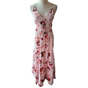 TULIP CREATIONS Cherry and Bow Print Maxi Dress